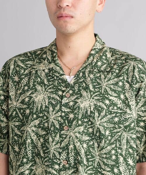 MANASTASH/マナスタッシュ/HEMP PATTERN SHIRTS シャツ GREEN S
