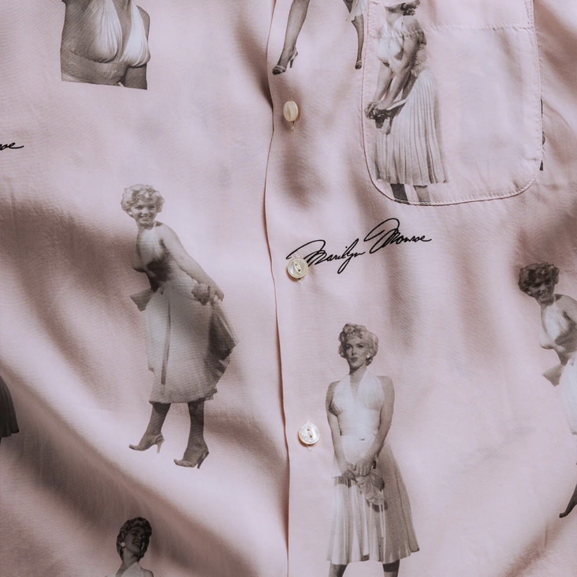 Schott×MARILYN MONROE/ショット×マリリンモンロー/RAYON SHIRT PINK M