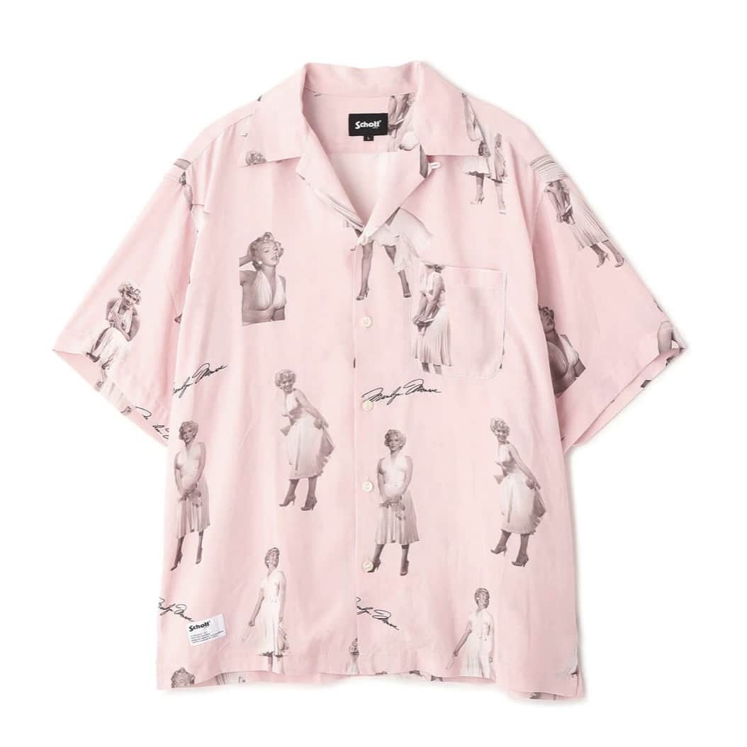 Schott×MARILYN MONROE/ショット×マリリンモンロー/RAYON SHIRT MINT M