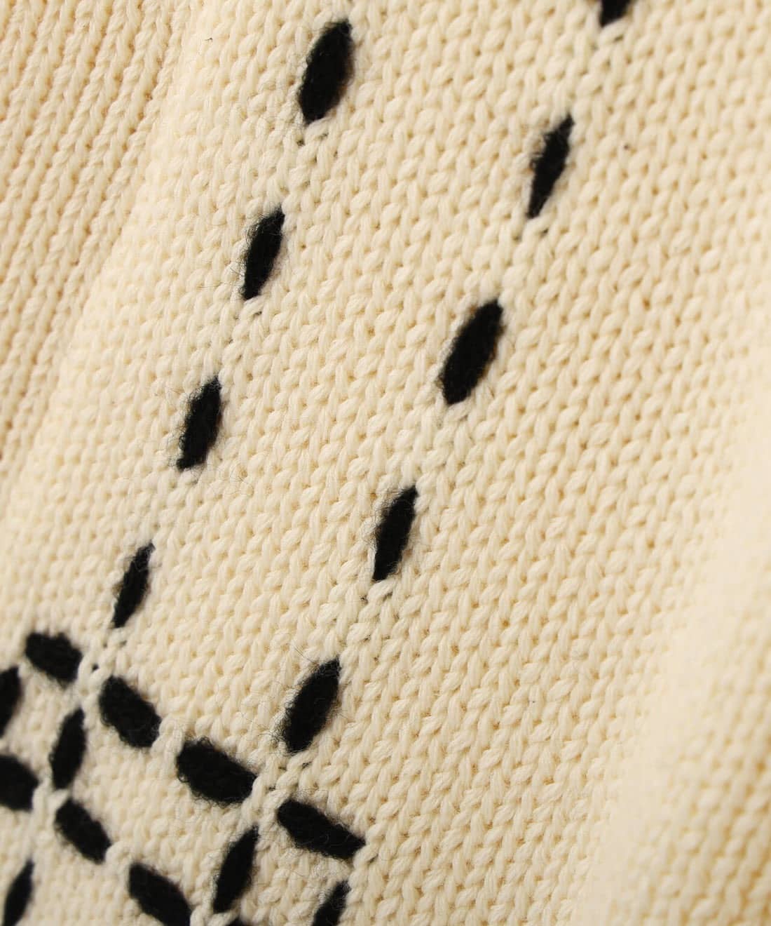 B omnivore/ビーオムニボー/HANDSTITCH CABLE KNIT JKT ハンドステッチケーブルニットジャケット White M