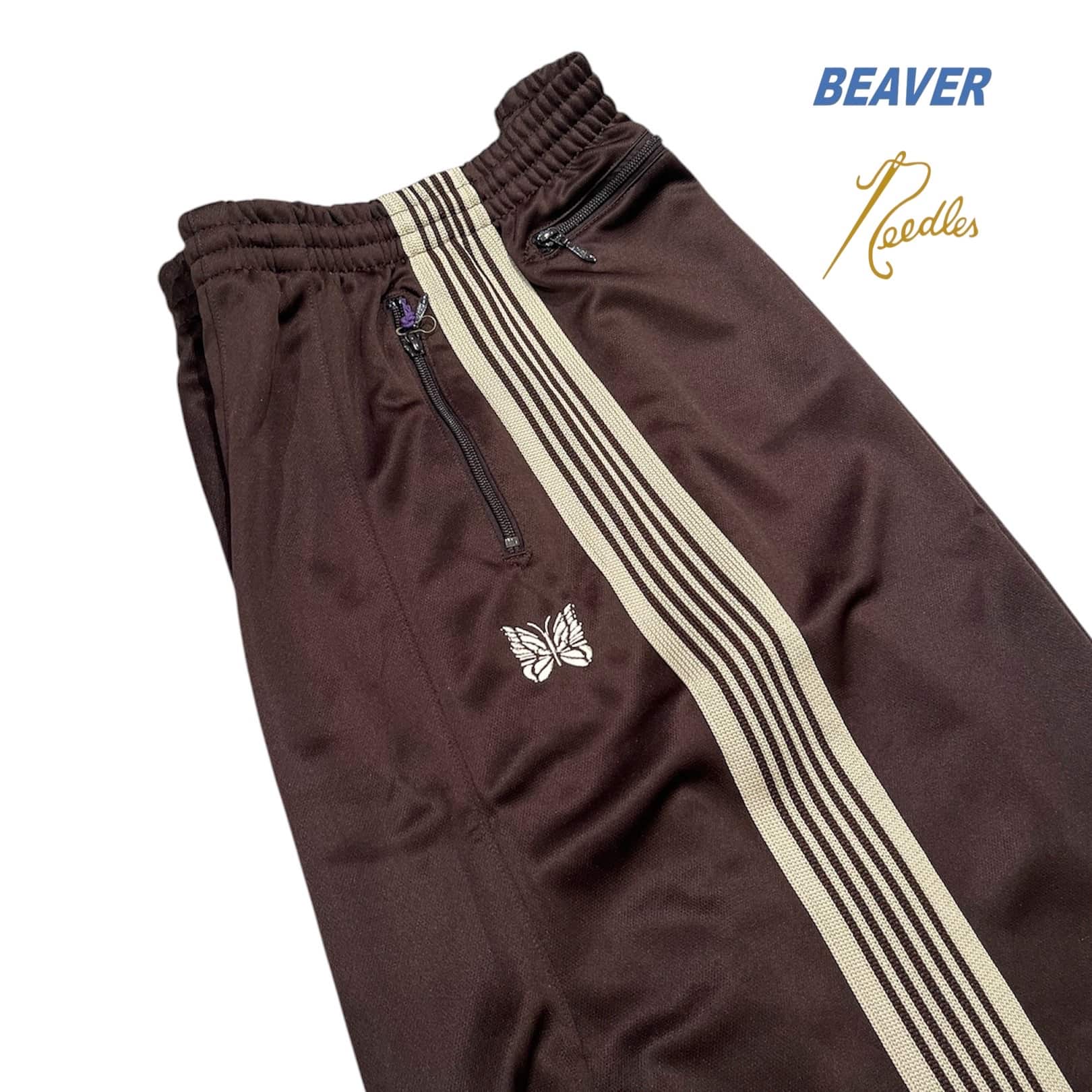 Needles/ニードルズ　BEAVER別注 H.D. Track Pant - Poly Smooth　26AW -BROWN- BROWN XS