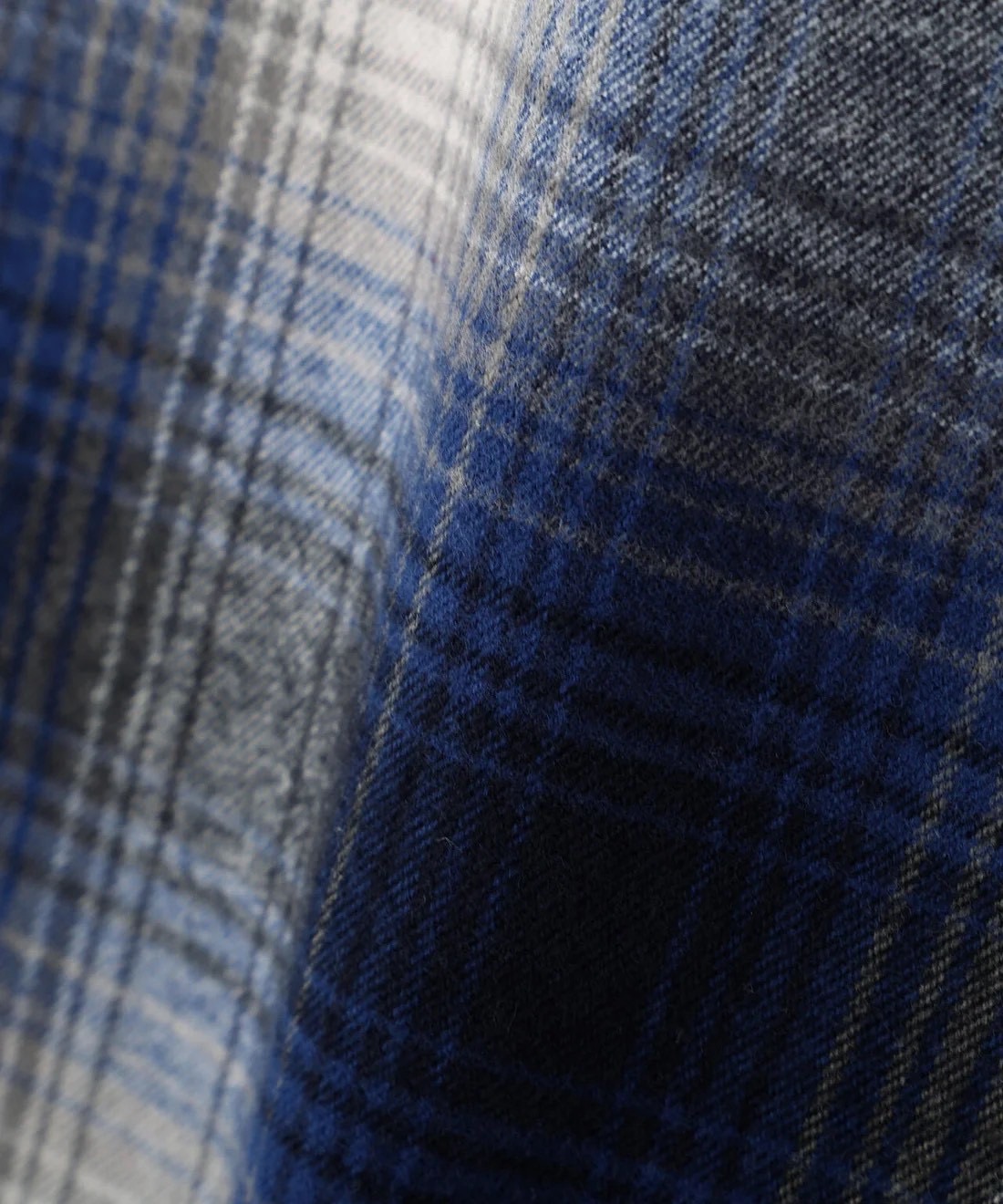 OMBRE CHECK FLANNEL SHIRT/オンブレ チェック フランネル シャツ BLUE M