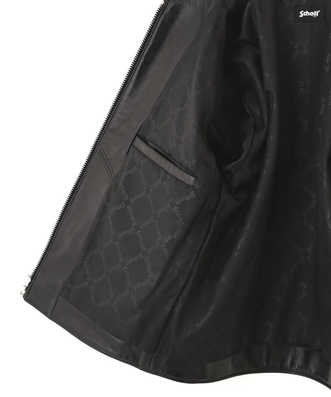 SCHOTT/ショット　LEATHER TRACKER JACKET/レザートラッカージャケット BLACK S