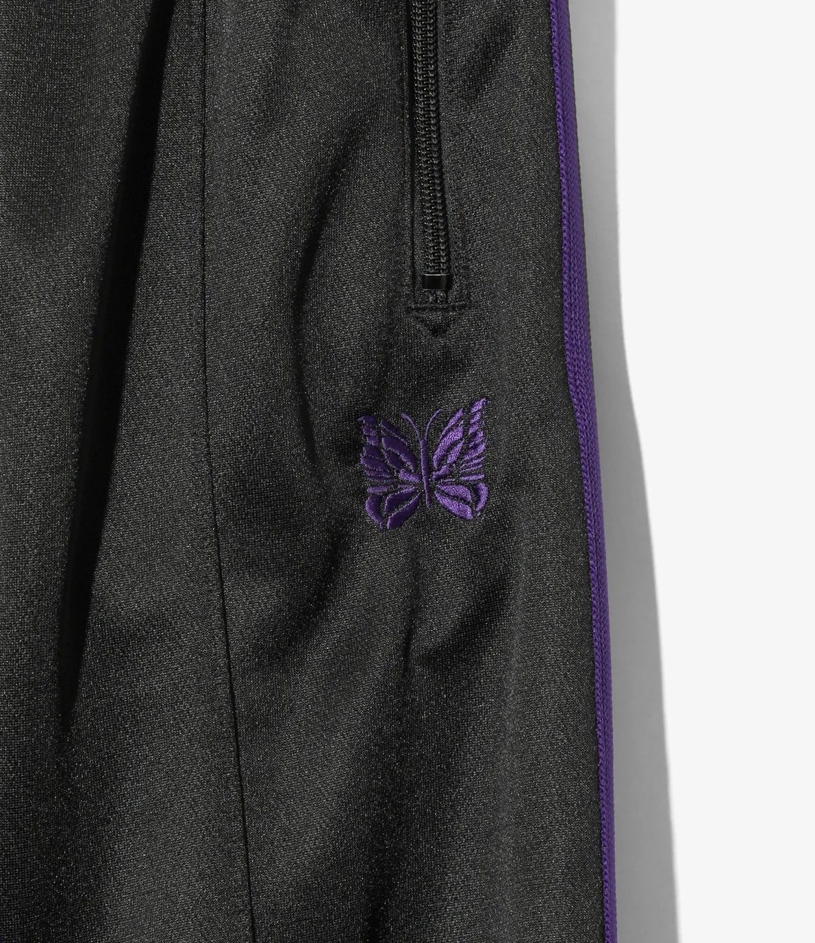 NEEDLES/ニードルズ/H.D. TRACK PANT - POLY SMOOTH ヒザデルトラックパンツ-BLACK- BLACK XS