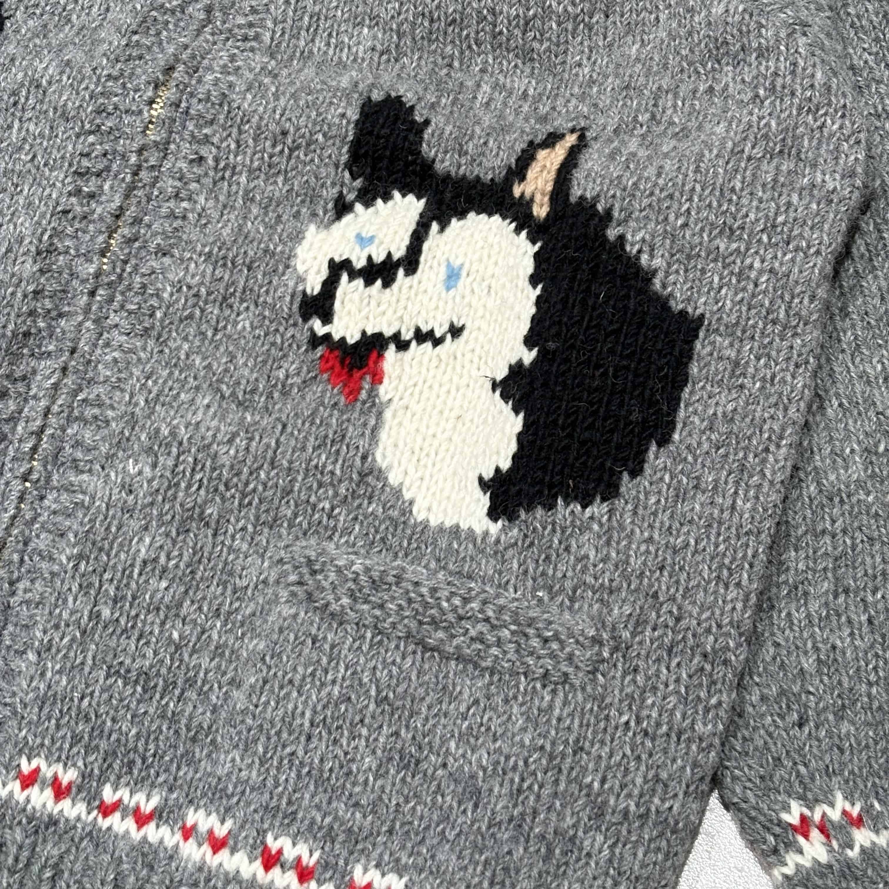 MacMahon Knitting Mills /マクマホンニッティングミルズ/Cowichan-Dog Sled CHARCOAL ONE SIZE