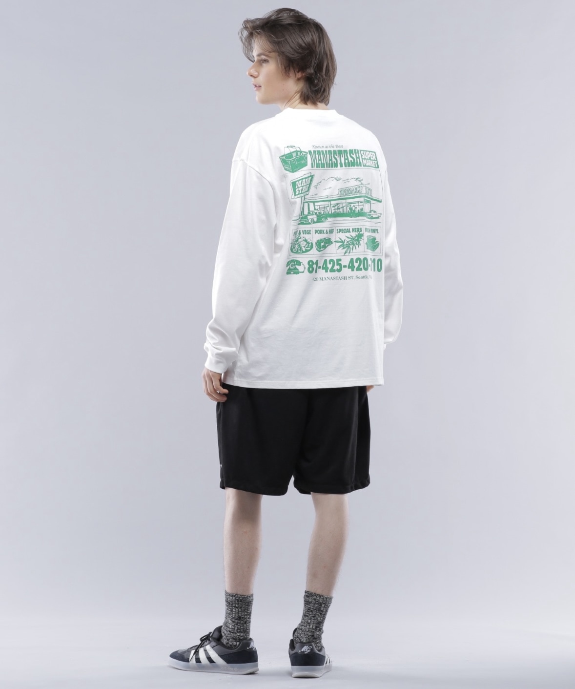 MANASTASH/マナスタッシュ/CiTee L/S SUPERMARKET WHITE M