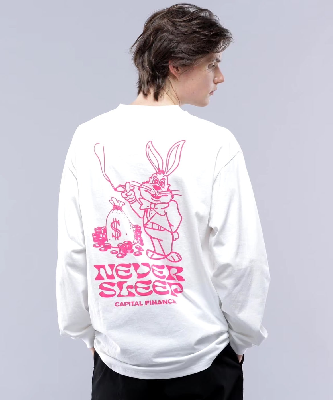 MANASTASH/マナスタッシュ/CiTee L/S RABBIT WHITE M