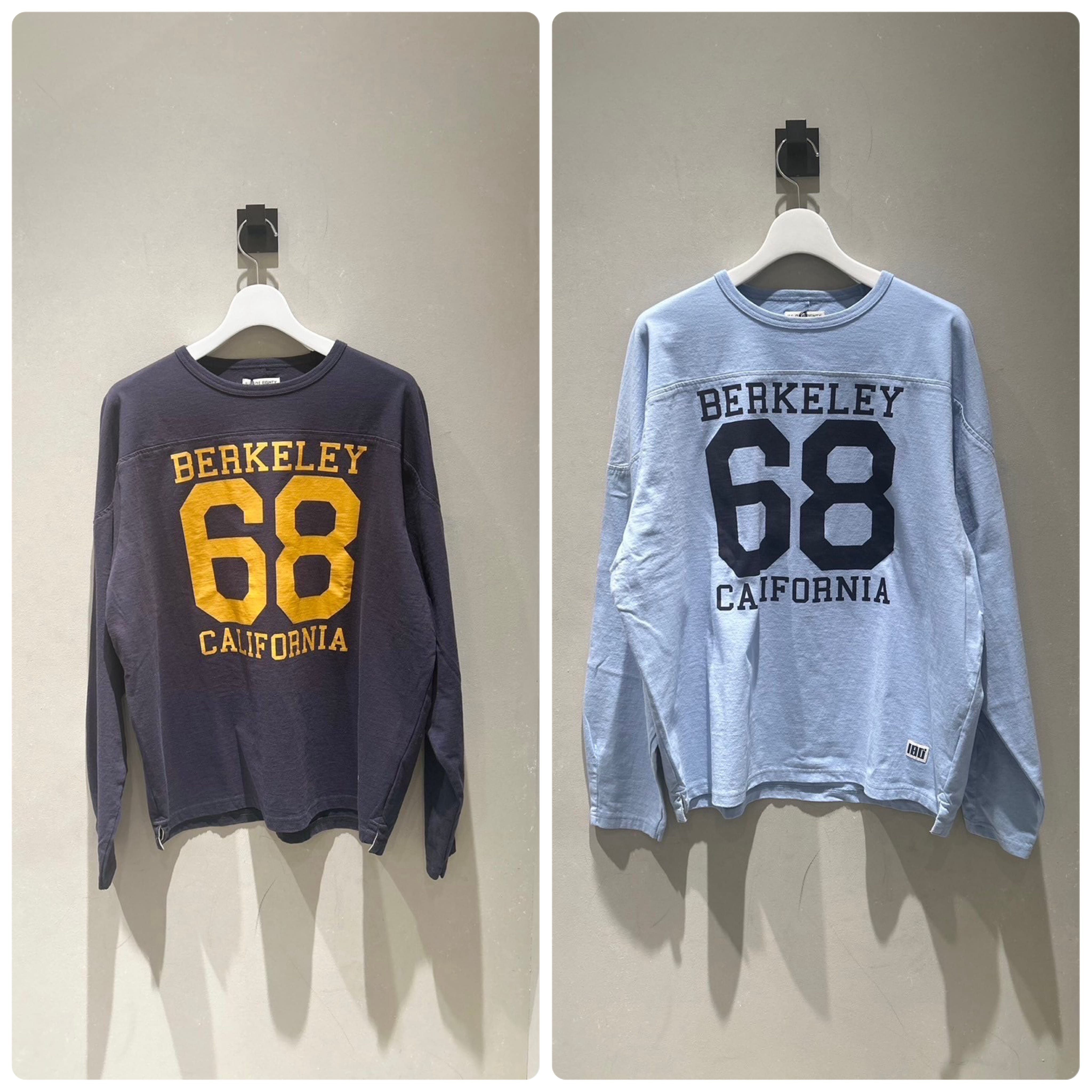 ILL ONE EIGHTY/イルワンエイティ/BERKELEY 68 FOOTBALL TEE BLACK M