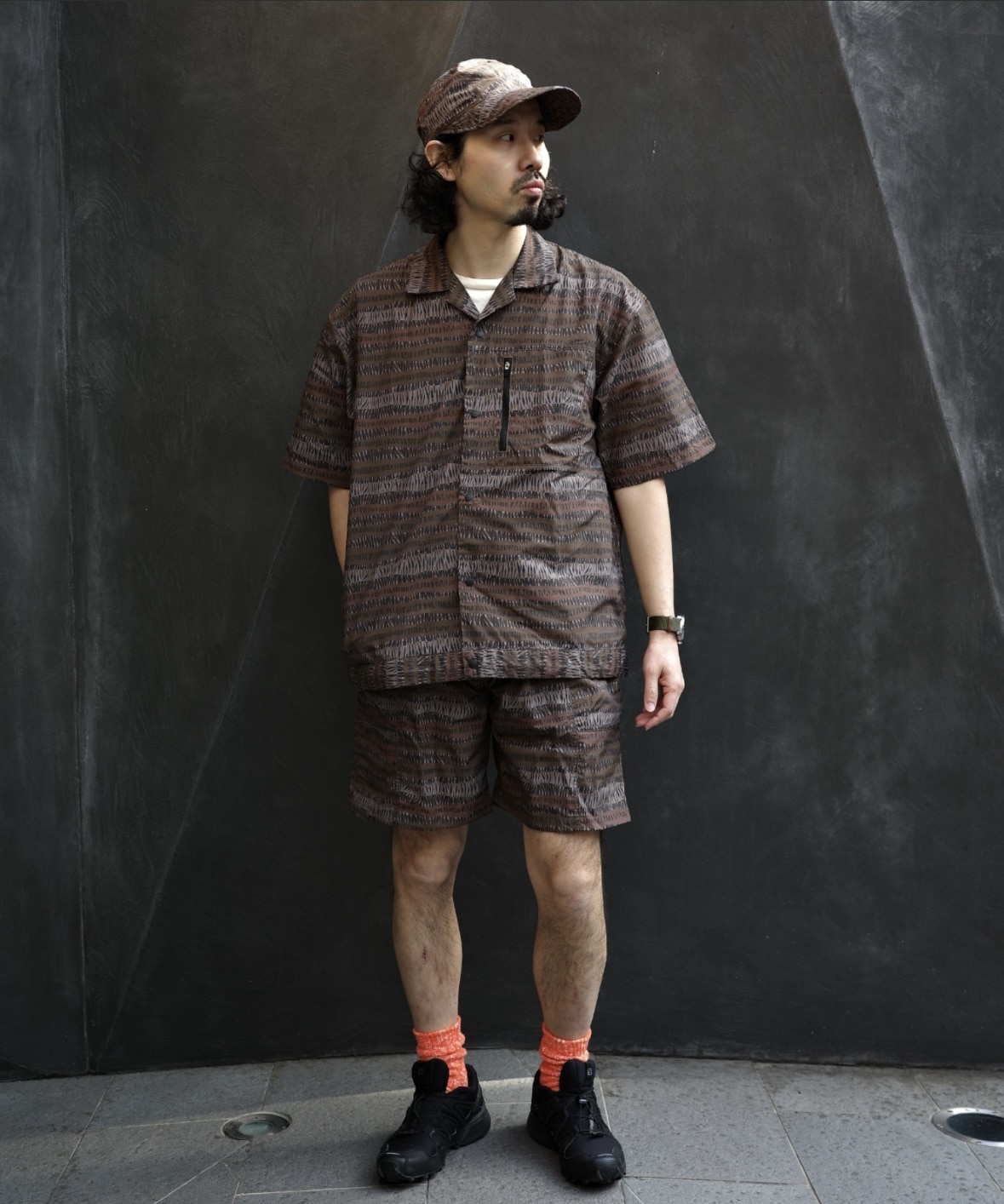 Jagged Edge Mountain Gear/ジャギッドエッジマウンテンギア/別注CAMOUFLAGE PRINTED SHORTS BROWN M