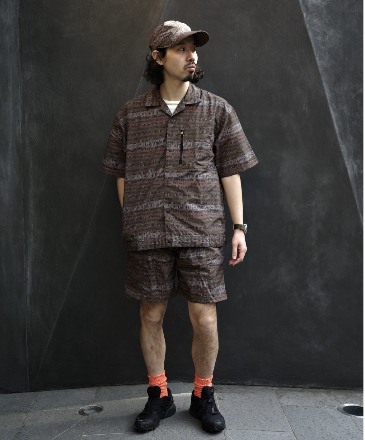 Jagged Edge Mountain Gear/ジャギッドエッジマウンテンギア/別注S/S SHIRT BROWN M