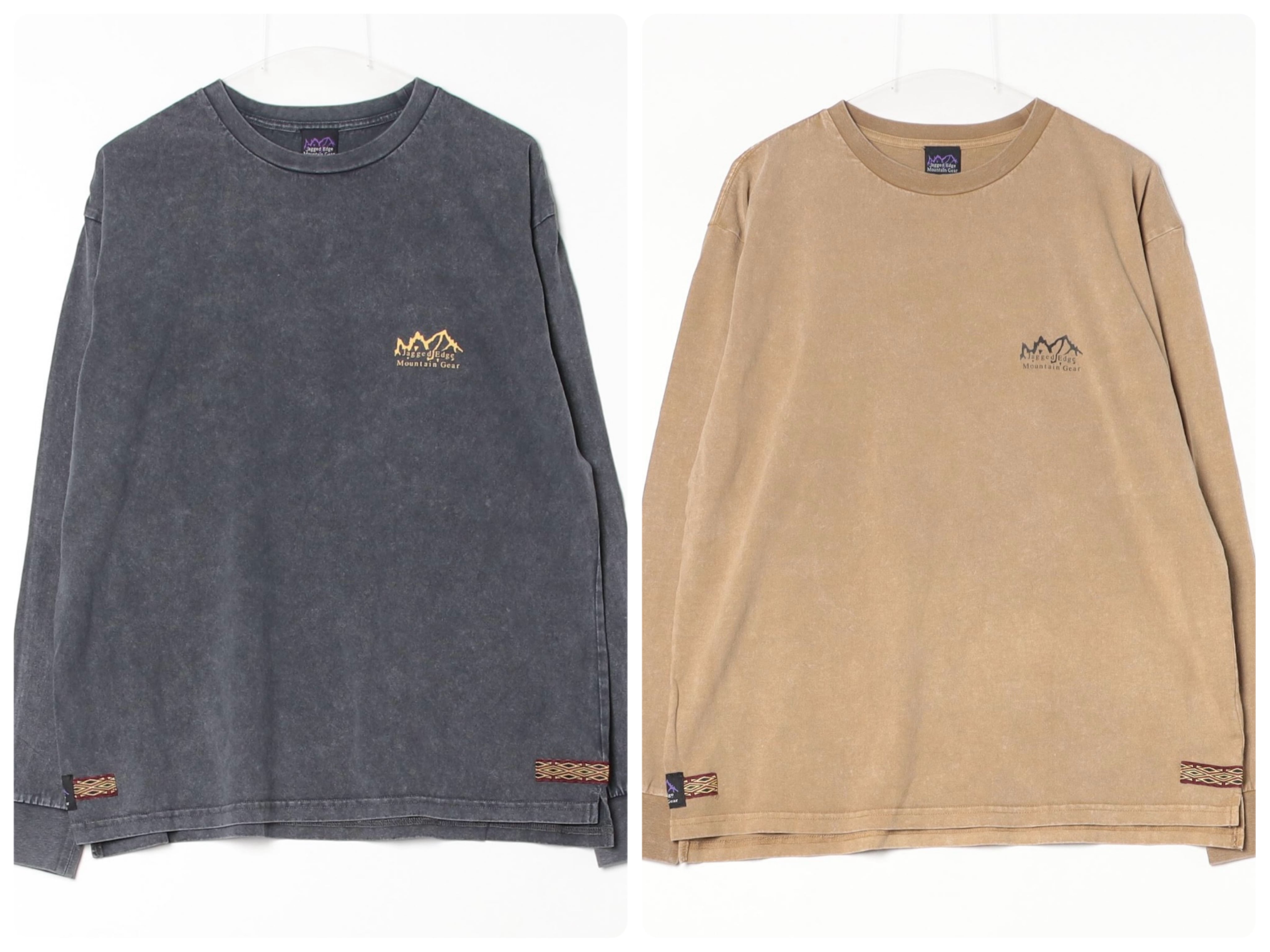 Jagged Edge Mountain Gear/ジャギッドエッジマウンテンギア/”天風水山” PRINT L/S TEE BLACK M