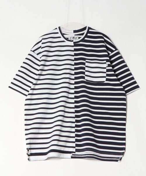 CMF OUTDOOR GARMENT/シーエムエフアウトドアガーメント/別注BORDER TEE S/S NAVY M