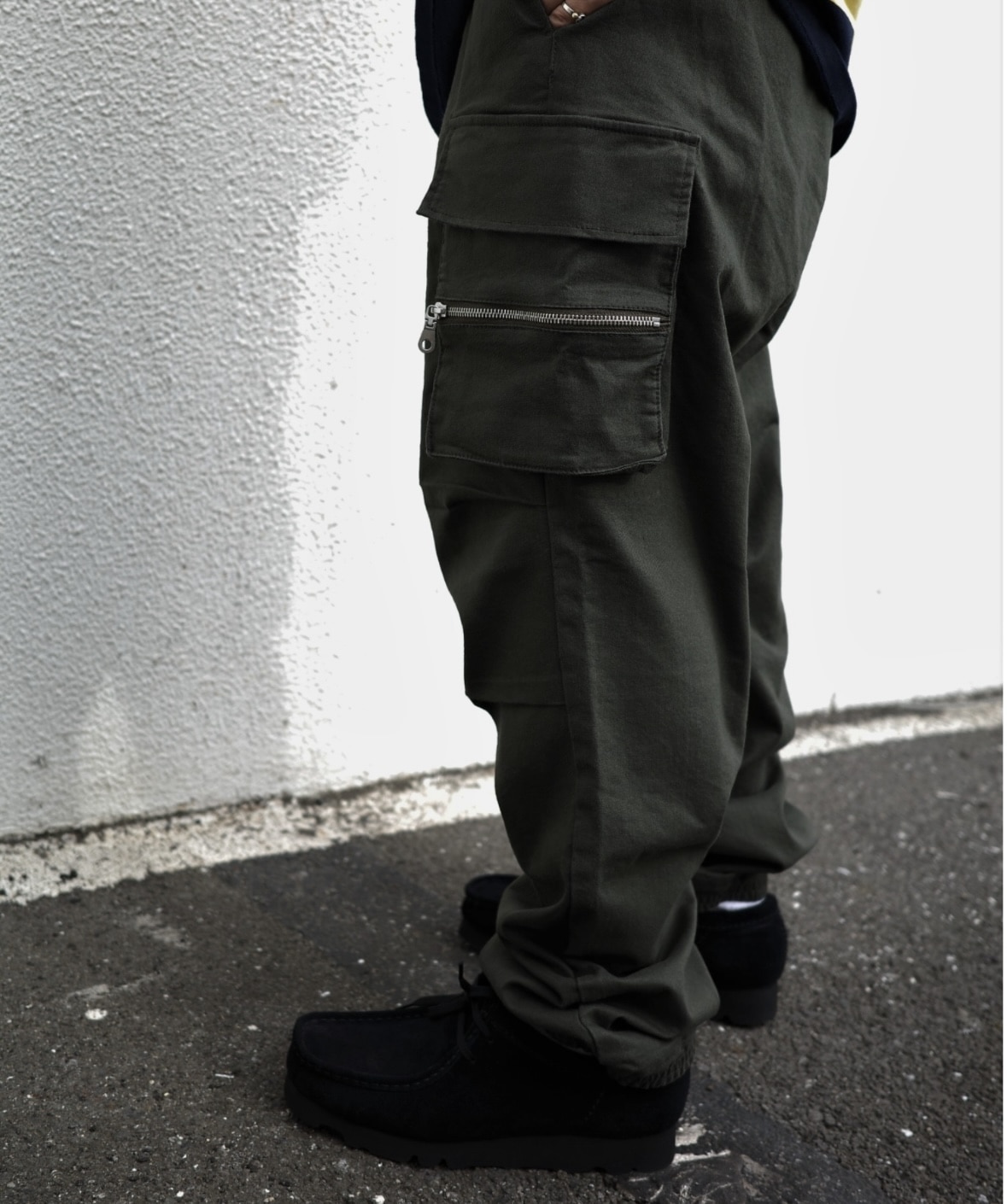 B omnivore/ビーオムニボー/ZIP CARGO PANTS OLIVE S
