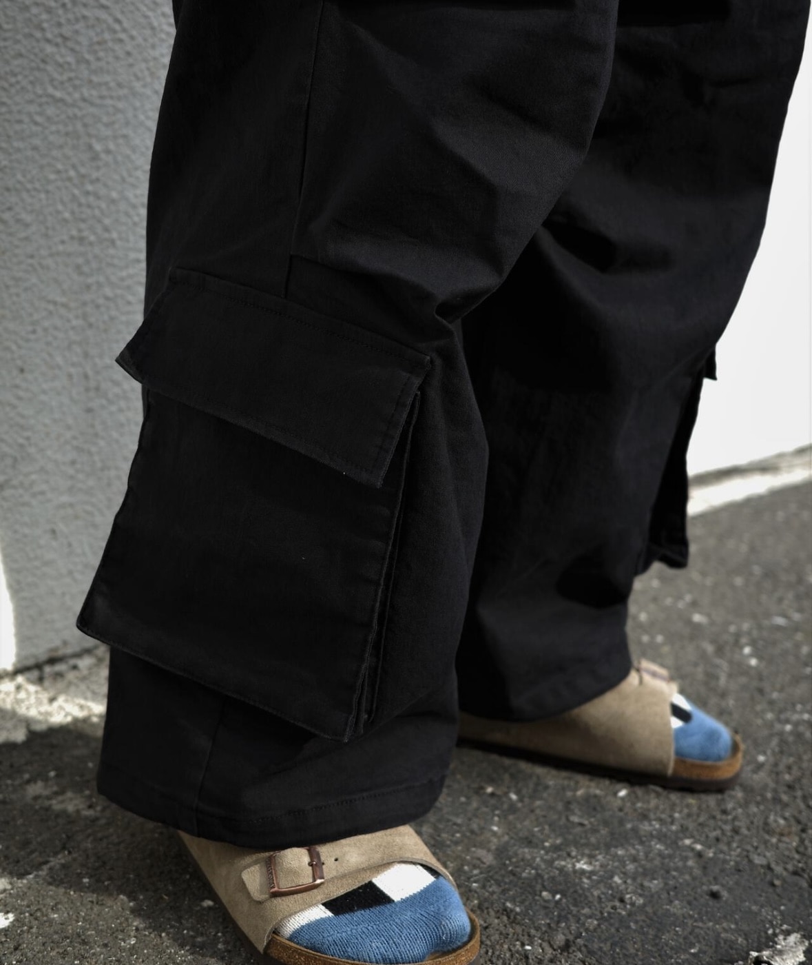 B omnivore/ビーオムニボー/W POCKET CARGO PANTS BLACK S