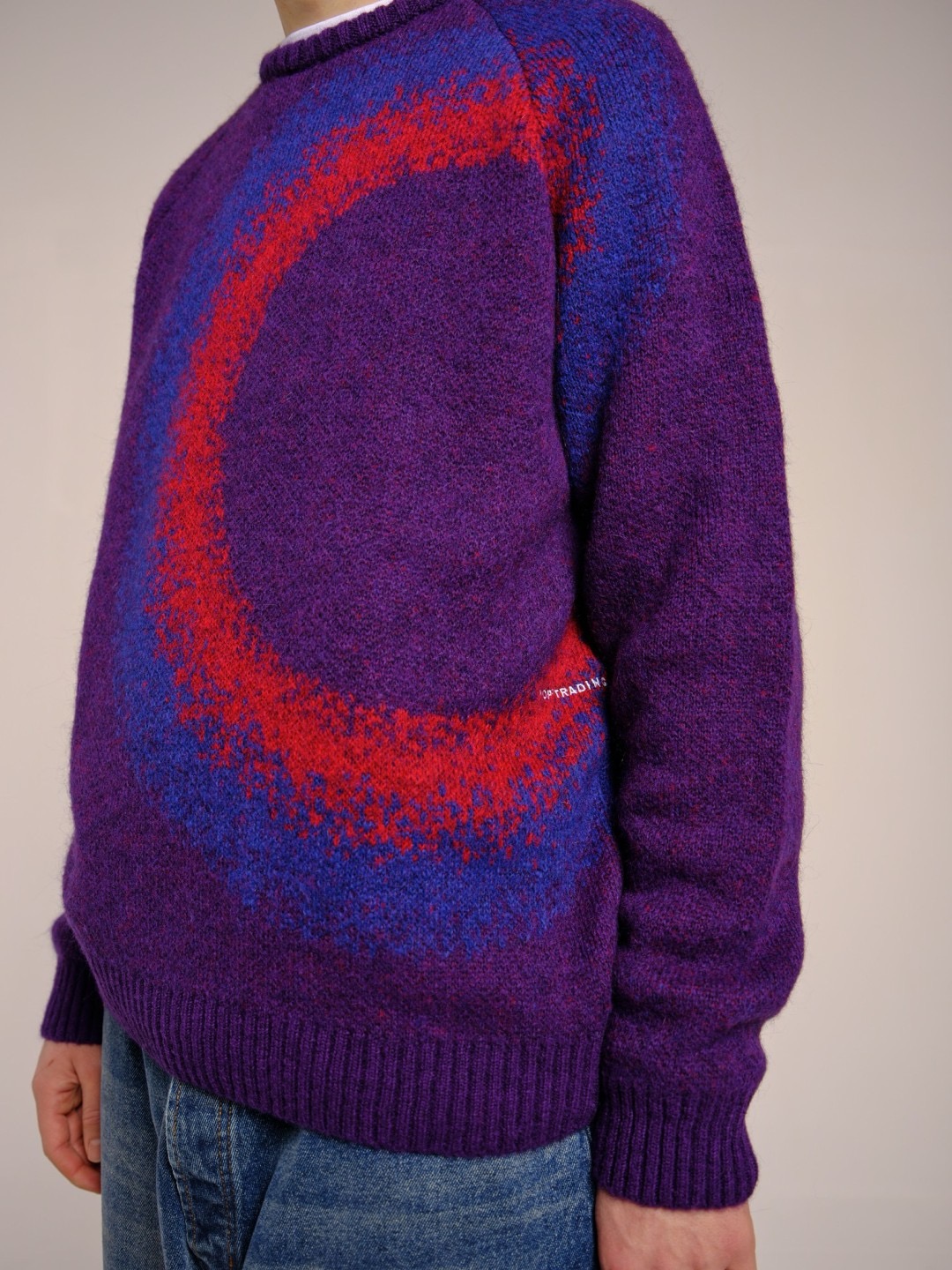 POP TRADING CO/ポップトレーディングカンパニー/O Knitted Crewneck PURPLE M