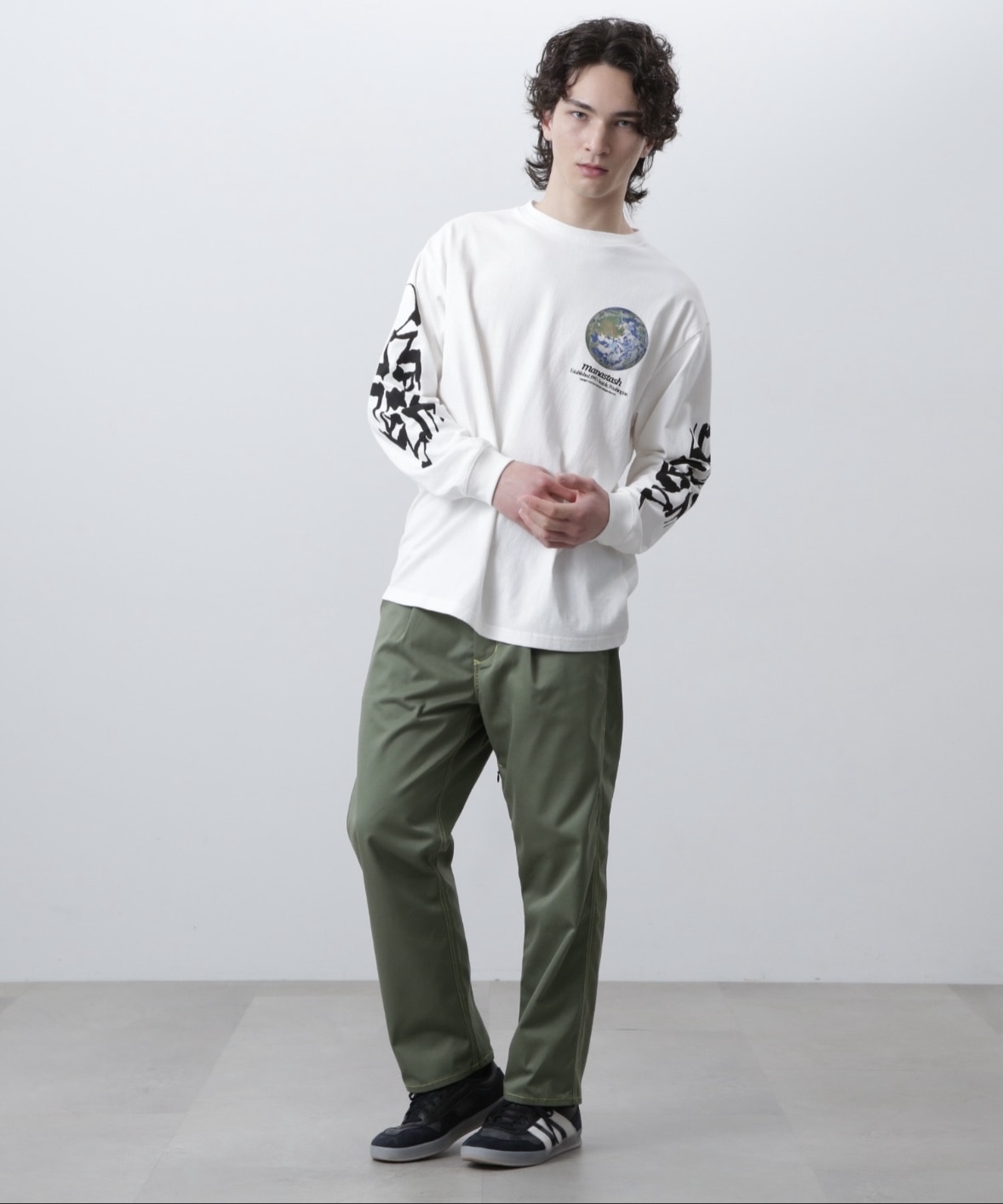 MANASTASH/マナスタッシュ/CiTee L/S TEE WAVE WHITE S