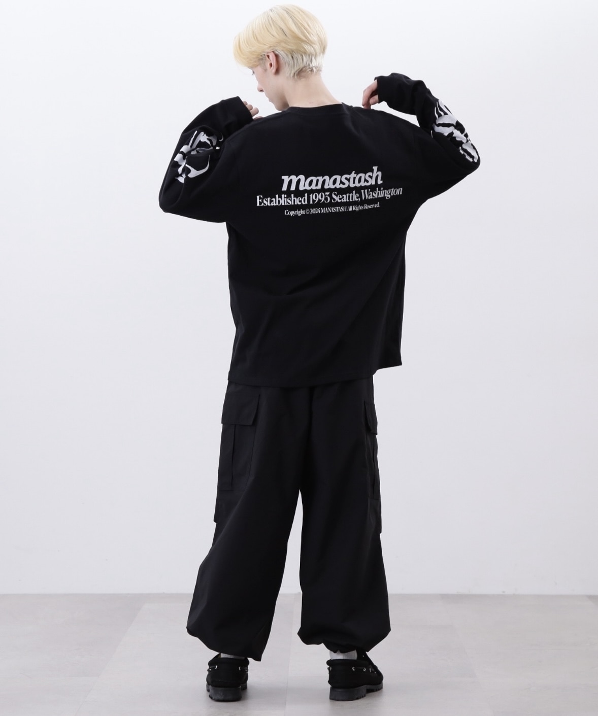 MANASTASH/マナスタッシュ/CiTee L/S TEE WAVE BLACK S