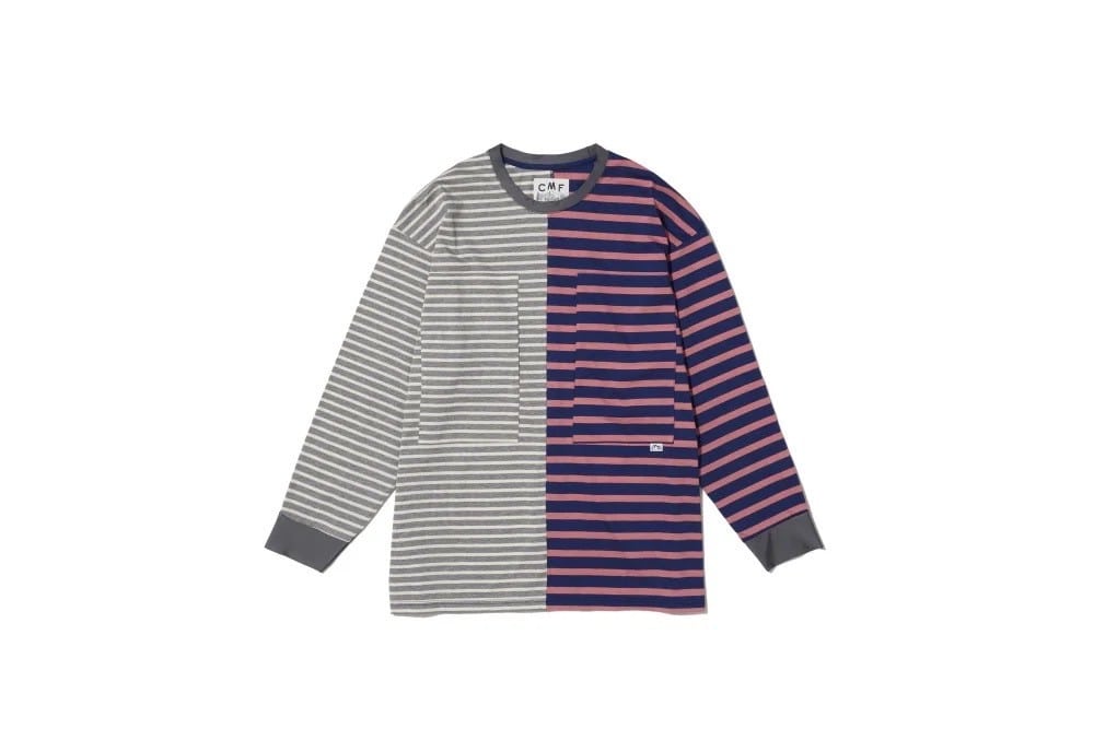  CMFOUTDOORGARMENT/ シーエムエフアウトドアガーメント　BORDER TEE L/S NAVY M