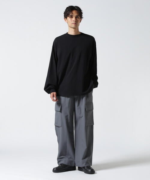 B omnivore/ビーオムニボー STRETCH POLYESTER CARGO PANTS BLACK S