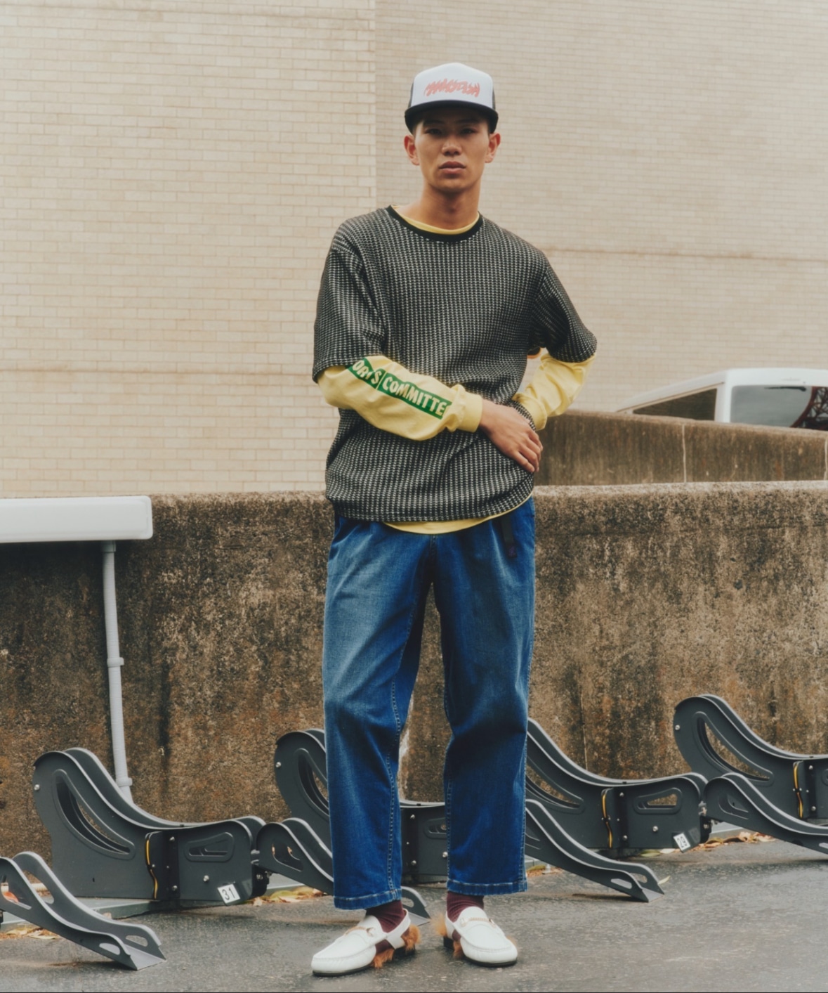 GRAMICCI×BEAVER/グラミチ×ビーバー　別注TUCK TAPERD DENIM PANT タックテーパードデニムパンツ USED S