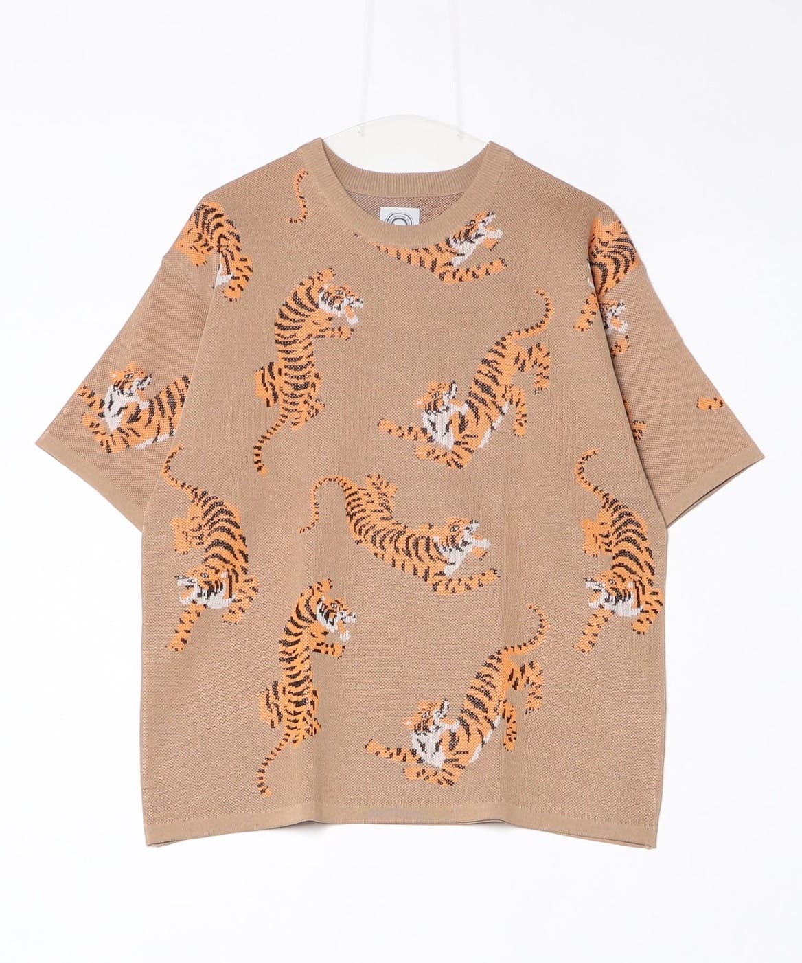 B omnivore/ビーオムニボー RNフラワー総柄JQD クルーネックS/S GRAY M