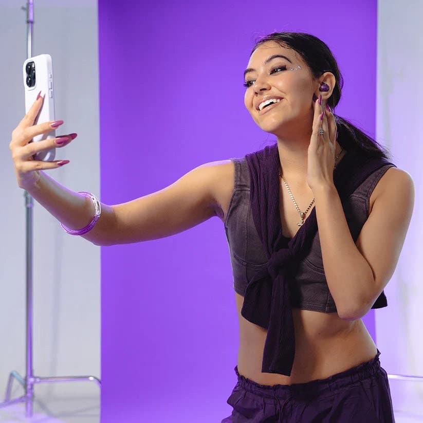 JLab/ジェイラブ　GO POP ANC　ワイヤレスイヤホン Violet FREE