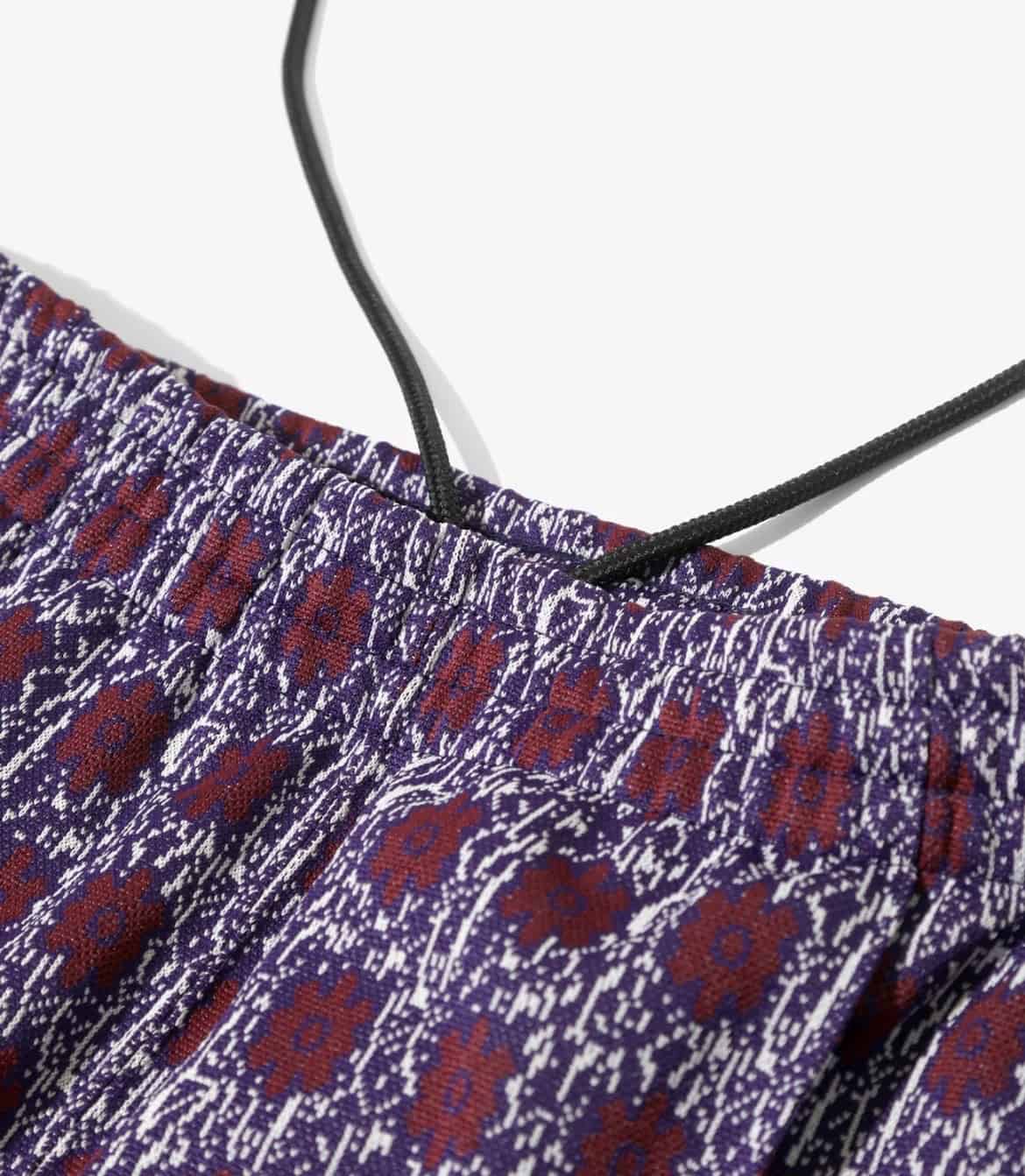 Needles/ニードルズ/Track Pant - Poly Jacquard Flower 25AW PURPLE/Flower XS
