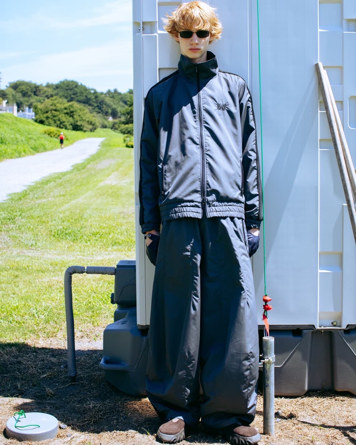 別注 Needles×beaver トラックジャケット Lサイズ グレー 別注 Needles×beaver トラックジャケット Lサイズ グレー