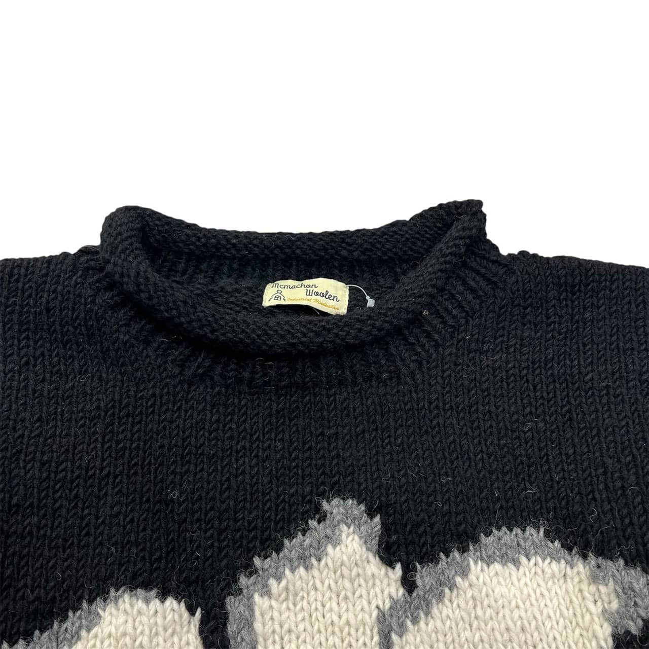 MacMahon Knitting Mills/マクマホンニッティング ミルズ/ALL ROLL KNIT-FLOWER BLACK FREE