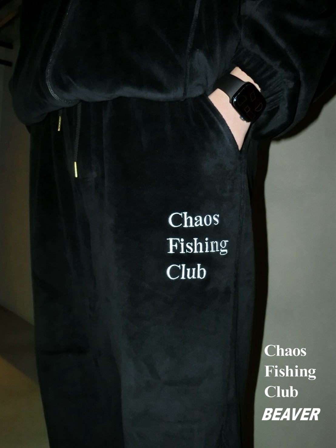 CHAOS FISHING CLUB×BEAVER/カオスフィッシングクラブ×ビーバー/EX 90’s Parlor Pants BLACK M