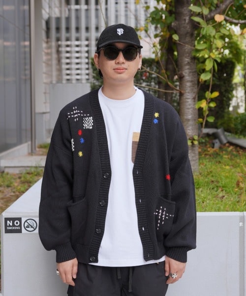  B omnivore/ビーオムニボー　HAND STITCH CARDIGAN ハンドステッチカーディガン BEIGE M