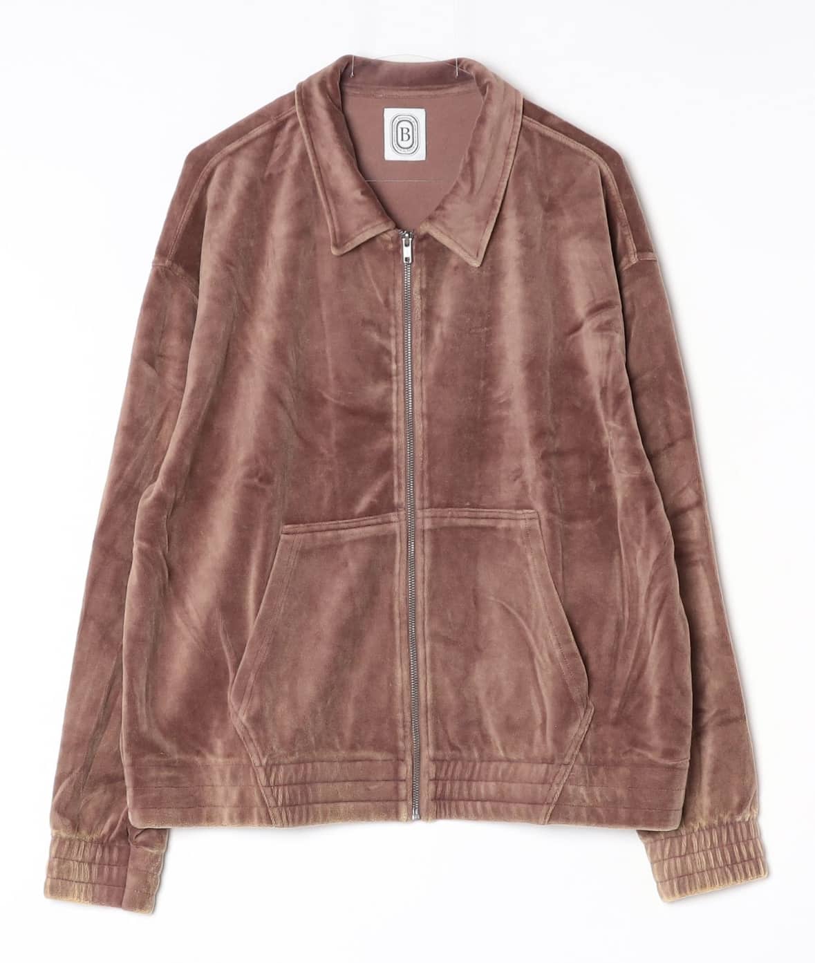 B omnivore/ビーオムニボー/velours jacket ベロアジャケット BLACK M