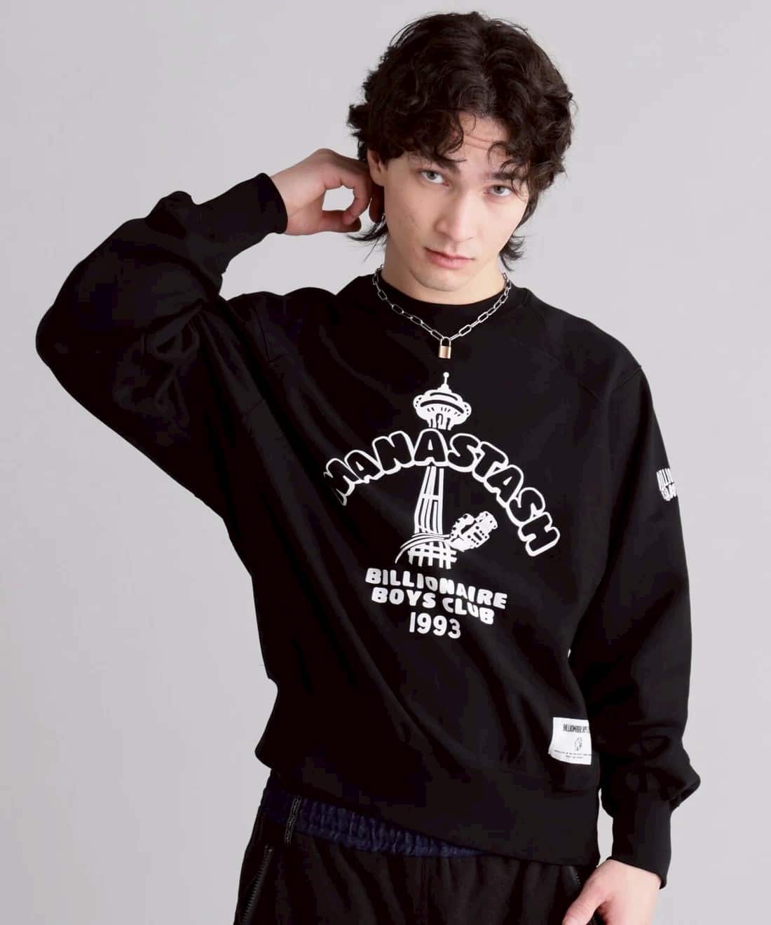 BILLIONAIRE BOYS CLUB×MANASTASH/ビリオネアボーイズクラブ×マナスタッシュ/BBC MANA SWEAT BLACK S
