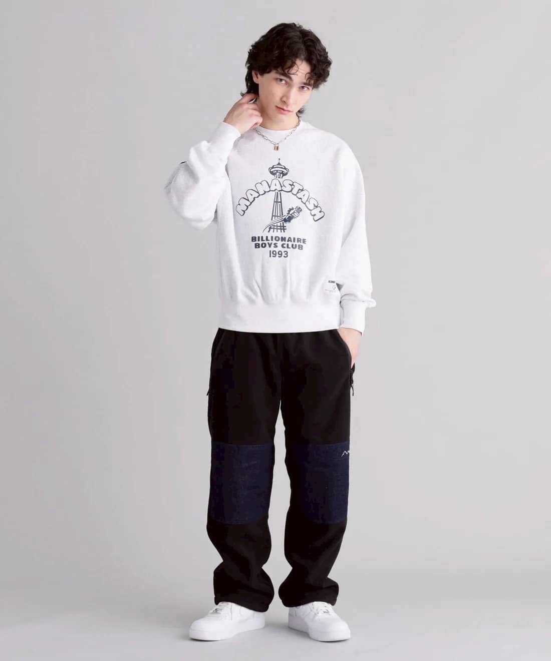  BILLIONAIRE BOYS CLUB×MANASTASH/ビリオネアボーイズクラブ×マナスタッシュ/BBC MANA SWEAT GRAY S