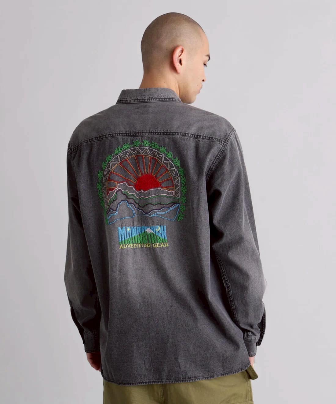 MANASTASH/マナスタッシュ/EMBROIDERY SHIRTS BLACK S