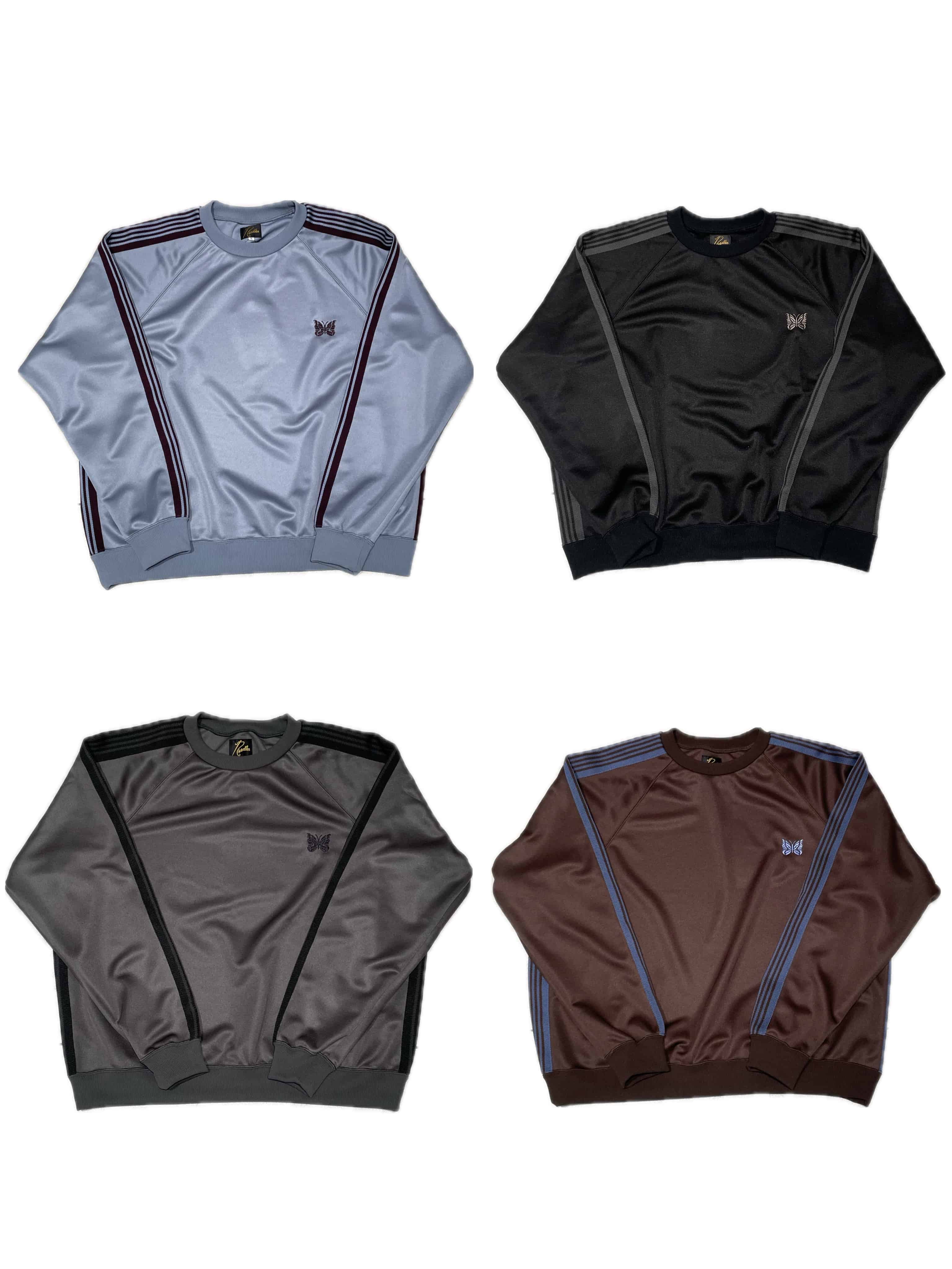 Needles/ニードルズ　BEAVER別注 Track Crew Neck Shirt - Poly Smooth CHARCOAL S