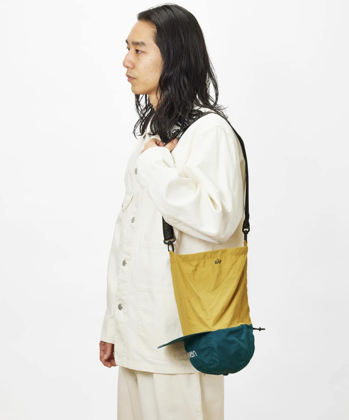 BAP/バップ　UGU UGU WORDFACE BagCap/キャップ/ショルダーバッグ MOSS GREEN FREE