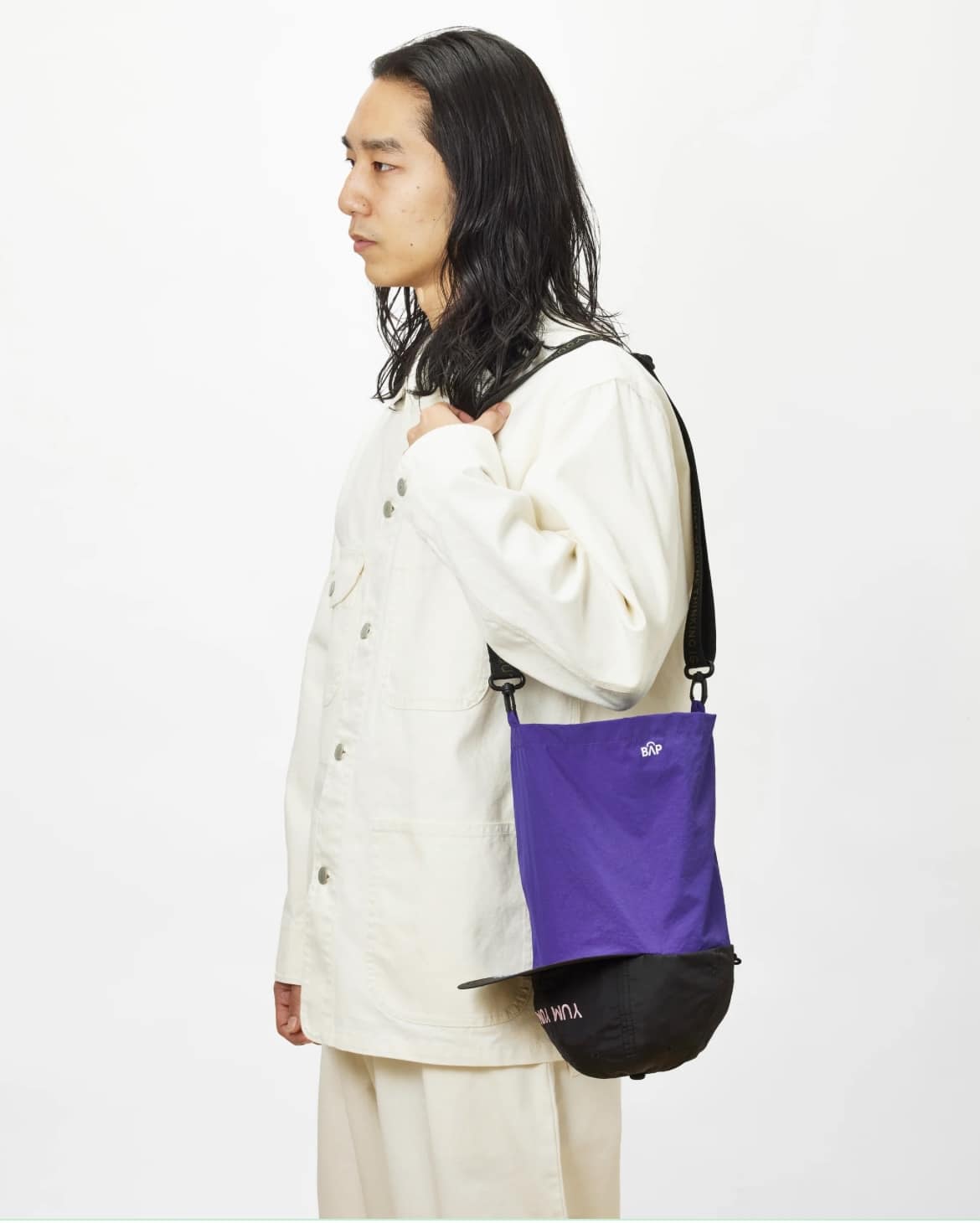 BAP/バップ　YUM YUM WORDFACE BagCap/キャップ/ショルダーバッグ BLACK FREE