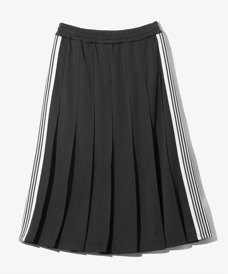 NEEDLES/ニードルズ Pleated Track Skirt - Poly Smooth　-charcoal- CHARCOAL 1