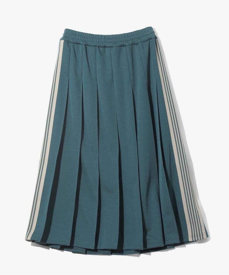 NEEDLES/ニードルズ Pleated Track Skirt - Poly Smooth　-green- GREEN 1
