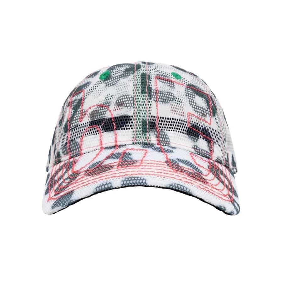 b.Eautiful/ビューティフル/Vapor Low Profile Hat (White Leopard Mesh / Hot Pink) WHITE FREE
