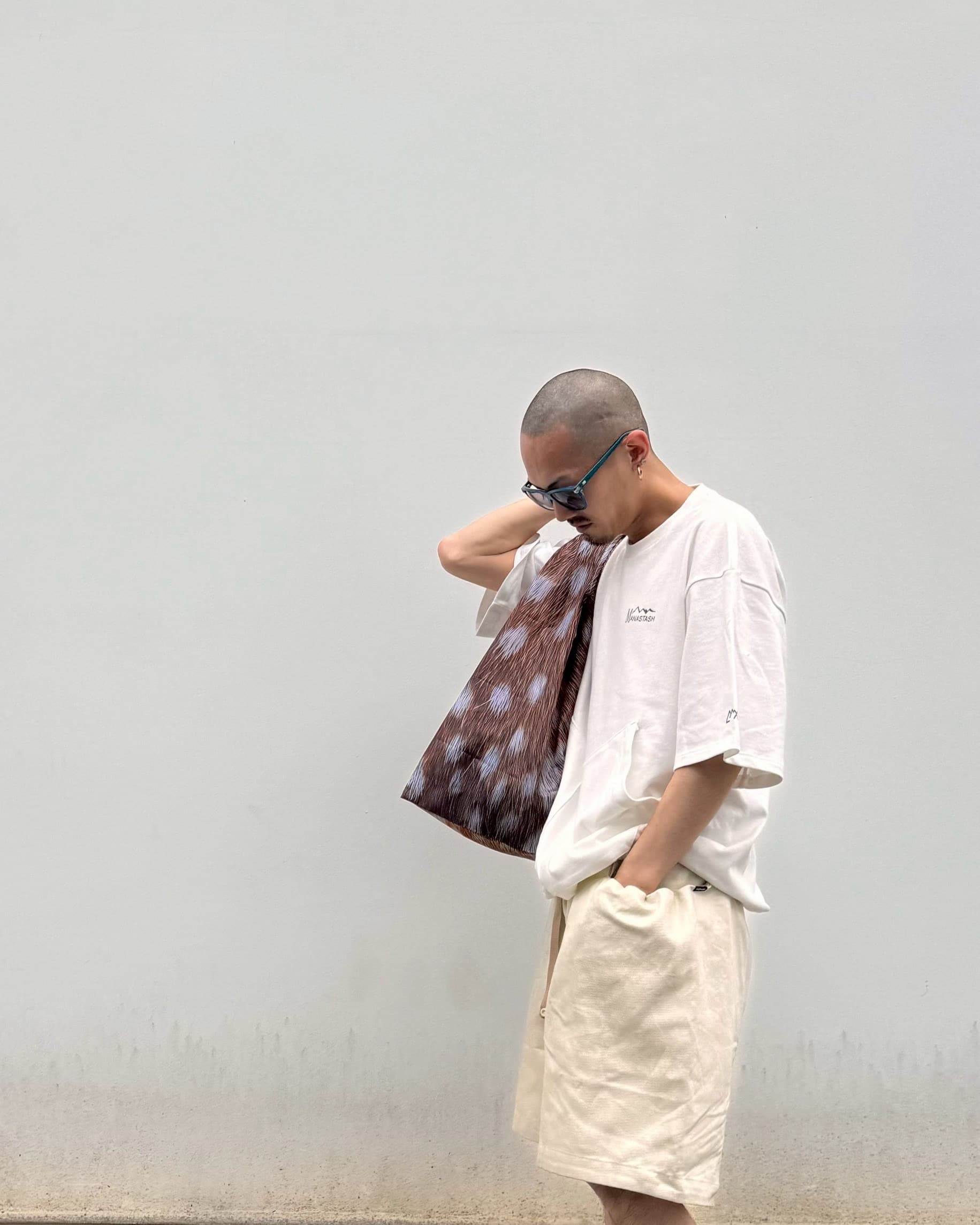 MANASTASH×CMF OUTDOOR GARMENT/マナスタッシュｘシーエムエフアウトドアガーメント/2 POCKET SLOW DRY TEE　Tシャツ キナリ M