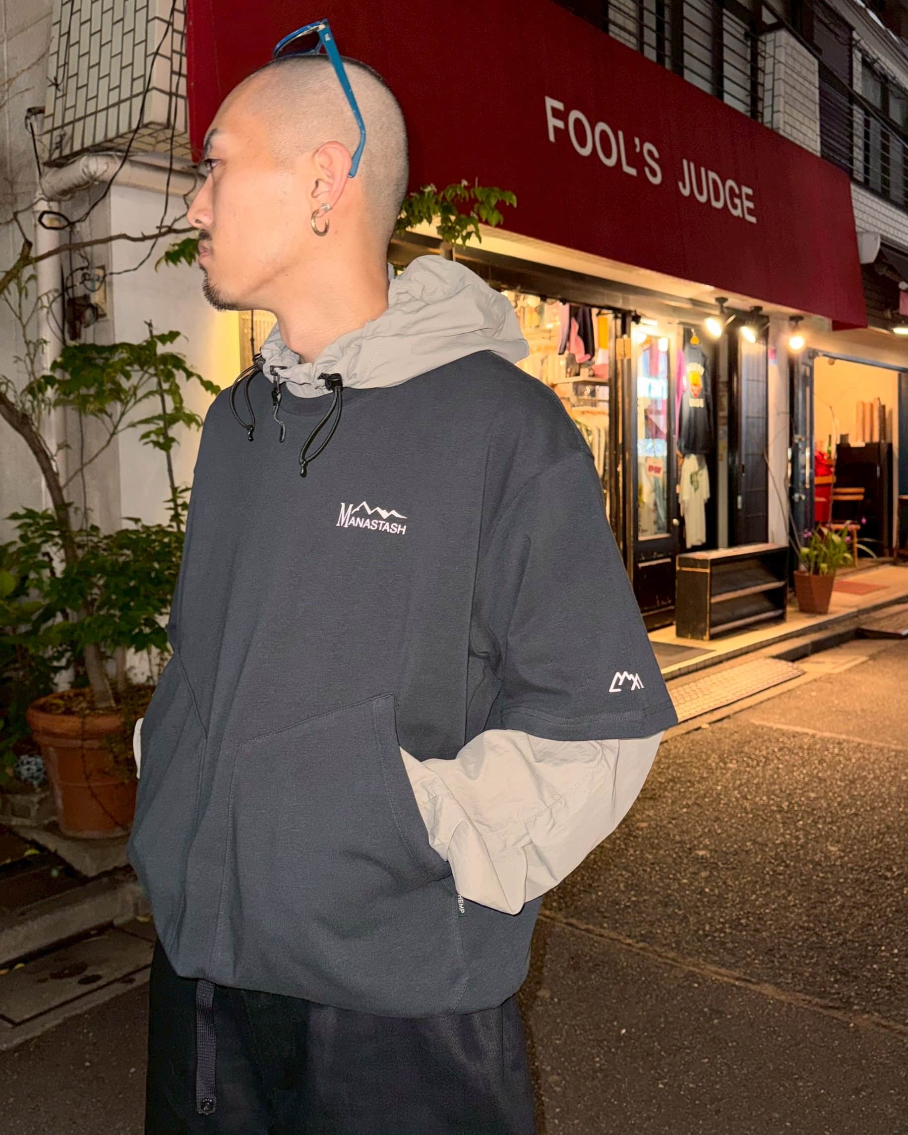 MANASTASH×CMF OUTDOOR GARMENT/マナスタッシュｘシーエムエフアウトドアガーメント/2 POCKET SLOW DRY TEE　Tシャツ BLACK M