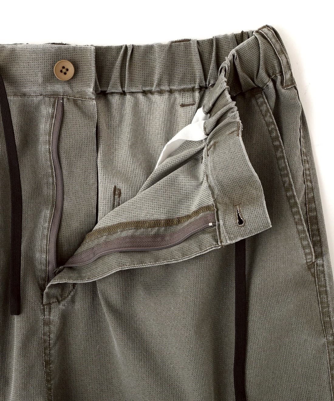 B omnivore/ビーオムニボー　PIGMENT WIND CLOTH W CARGO SHORTS OLIVE M