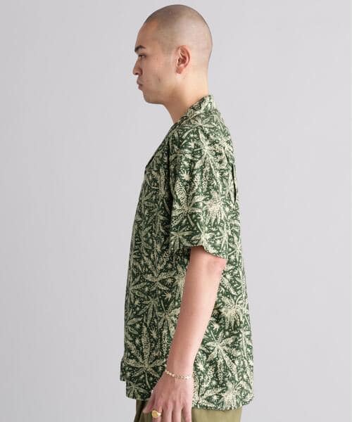 MANASTASH/マナスタッシュ/HEMP PATTERN SHIRTS シャツ GREEN S