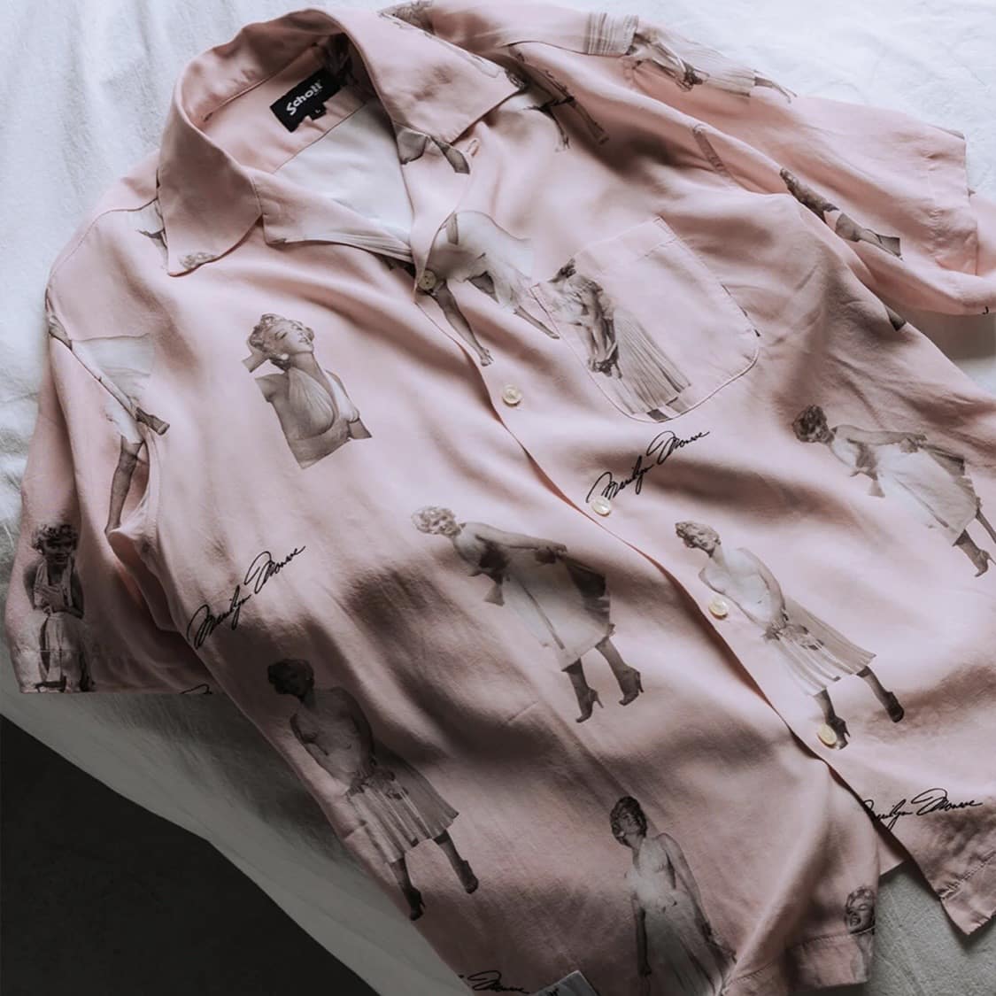 Schott×MARILYN MONROE/ショット×マリリンモンロー/RAYON SHIRT PINK M