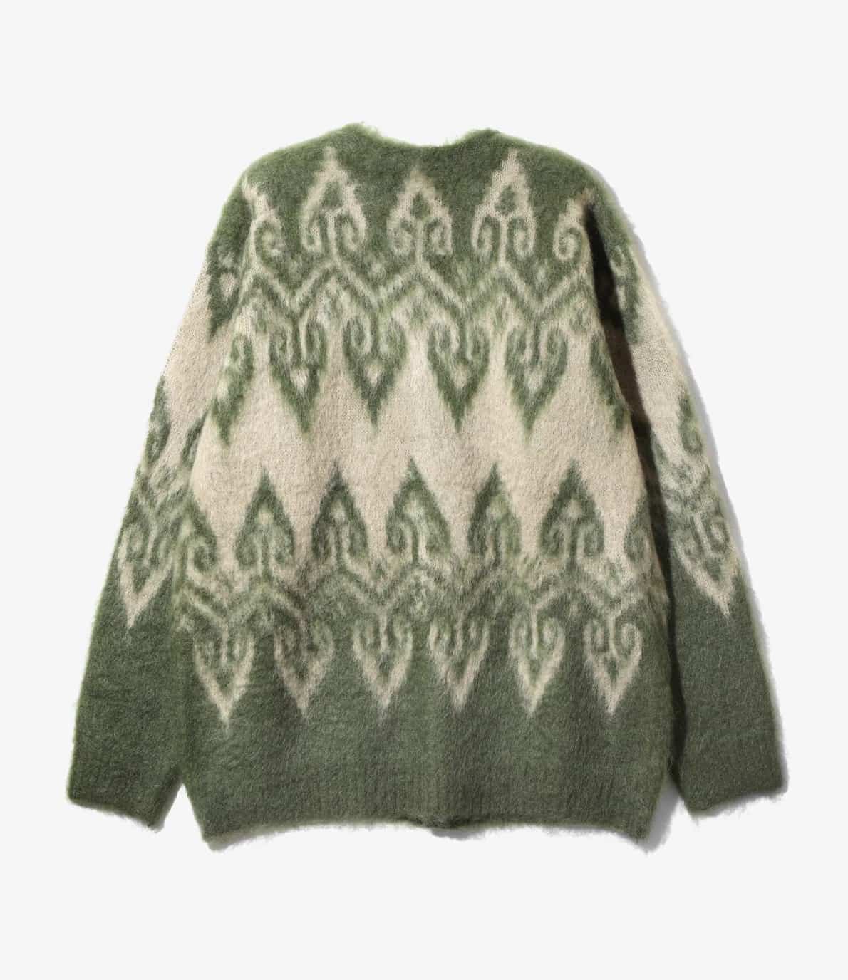 NEEDLES/ニードルズ/MOHAIR CARDIGAN - NORDIC モヘアカーディガン OLIVE S