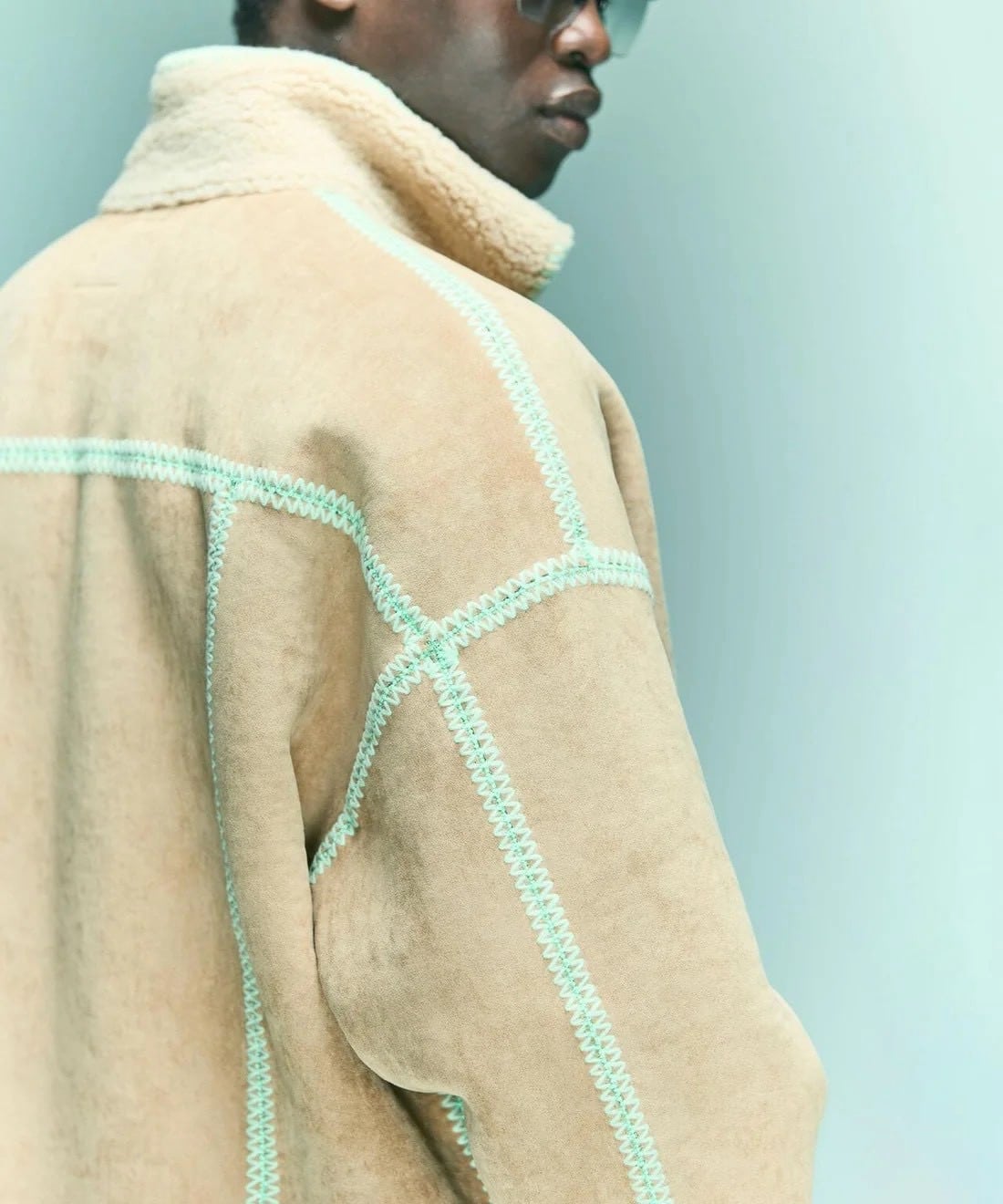 B omnivore/ビーオムニボー　FAKE MOUTON BLOUSON フェイクムートンブルゾン BEIGE M