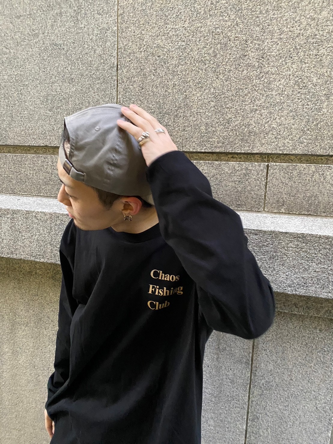 Chaos Fishing Club/カオスフィッシングクラブ/別注EXCLUSIVE L/S TEE BLACK M