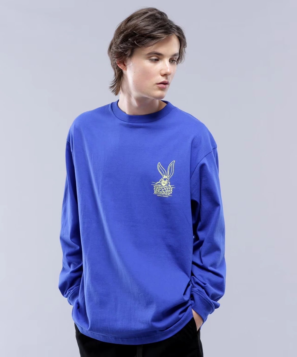 MANASTASH/マナスタッシュ/CiTee L/S RABBIT BLUE M